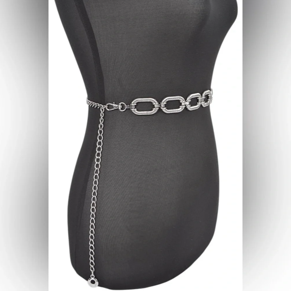 Plus Size Gold or Silver Chain Statement Belt